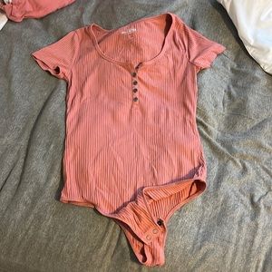hollister pink bodysuit